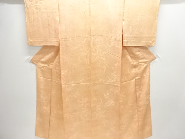 草花模様単衣小紋着物